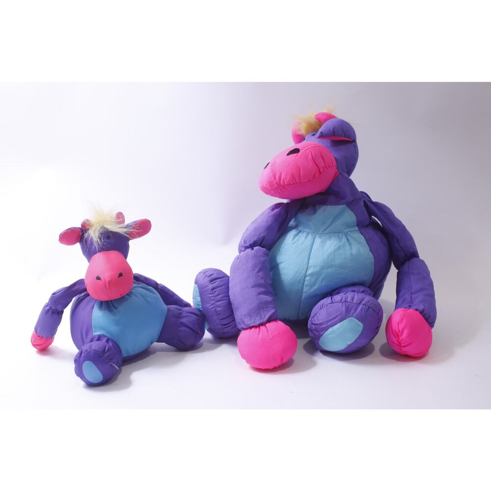 1990, Stuffins, Lumpy's Gang, Purple Cow, Plush, Puffalump Style ~ 250507-WH 245